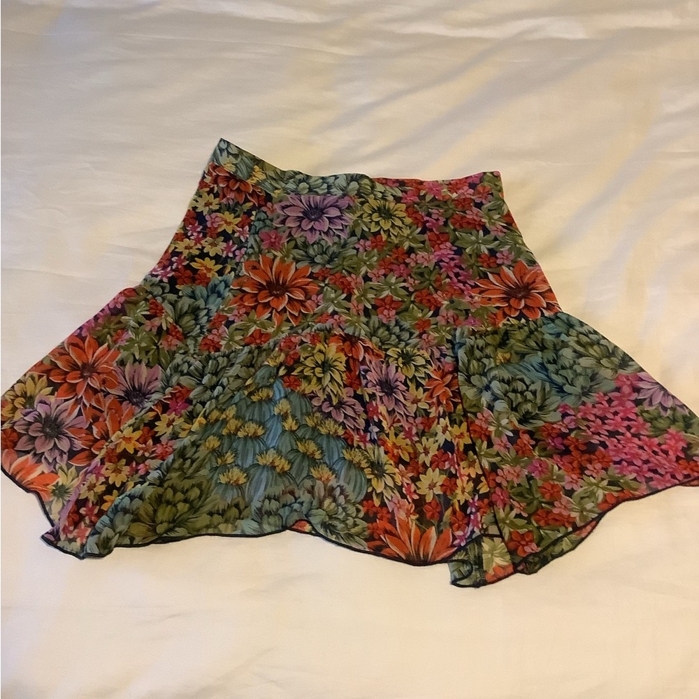 Urban Outfitters Floral Skater Skirt - Multicolor
